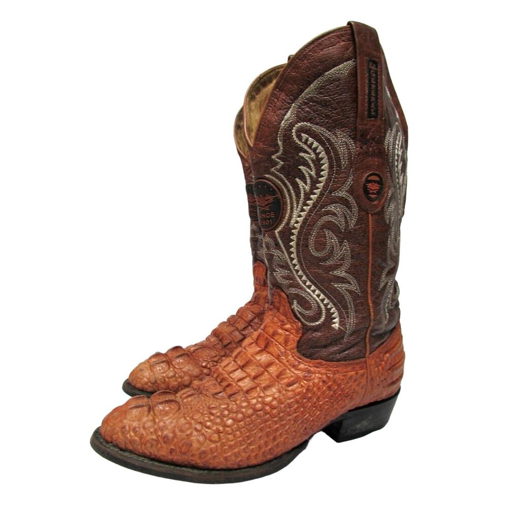 El General Alligator boots men's size 7 brown Brushpopper